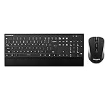 VicTsing Ultra-thin Wireless Keyboard and Mouse Combo with Palm Rest, 2.4GHz Connectivity, Long Battery Life