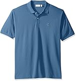 Lacoste Men's Short Sleeve Classic Fit Chine Pique Polo, Horizon Blue Chine, 5