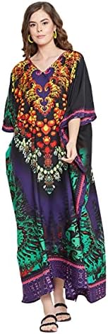 Gypsie Blu Women Long Maxi Plus Size Polyester Kaftan Caftan Gown Beach  Party Casual Dress, Multicolor Floral Pattern Plus Size Kaftan, One Size  Plus price in Saudi Arabia | Amazon Saudi Arabia |