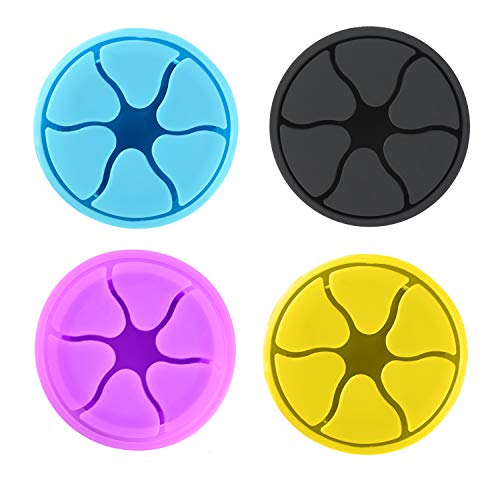 Newseego Earphone Earbud Storage Holder Case Soft Silicone Cable Winder Tangle-Free Wrap Portable Earbud Cord Box AirPods-4 Pack