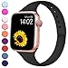 R-fun Slim Bands Compatible with Apple Watch Band 40mm Series 4 38mm Series 3/2/1, Soft Silicone Sport Strap Wristband for Women Men Kids with iWatch, Black