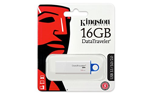 Kingston Digital 16GB Data Traveler 3.0 USB Flash Drive - Blue (DTIG4/16GB )