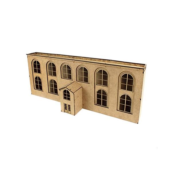 War World Scenics Modellbau MDF Gebäude - Niedrigprofil Fabrik - Spur 00/H0 Modellbahn Maßstab Modelleisenbahn Diorama… – Bild 3