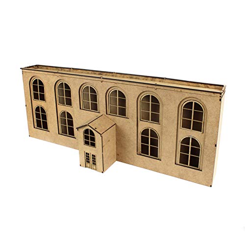War World Scenics Modellbau MDF Gebäude - Niedrigprofil Fabrik - Spur 00/H0 Modellbahn Maßstab Modelleisenbahn Diorama… – Bild 3