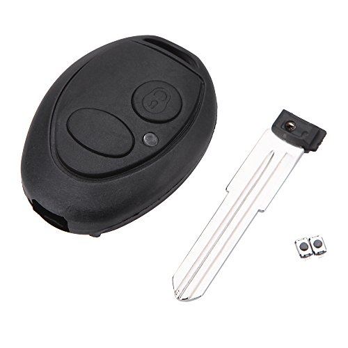 Constructan(TM Keless Key Fob Remote Car Key Case Repair Kit Switches for Land Rover Discovery 2 TD4 TD5 Rover 75 Car Key Shell Cover 2 Buttons