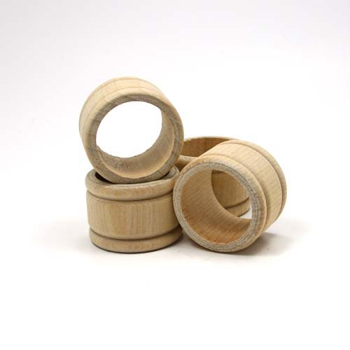 Mylittlewoodshop - Pkg of 12 - Napkin Ring Colonial - 1-3/4 in diameter unfinished wood(WW-NR0150-12)