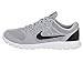 NIKE Flex Run 2015 Kids' Athletic Footwear Running Shoe Boys and Girls Grey White Black Fashion Sneakers 724989 003 (2 Y US Little Kid)