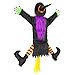 Y-STOP Hanging Crashing Witch,Door Porch Tree Decoration Props Crashed Witch - Outdoor Halloween Decorations