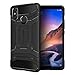 KAPAVER® Rugged Back Cover Case for Xiaomi Mi Max 3 MIL-STD 810G Officially Drop Tested Solid Black Shock Proof Slim Armor Patent Design - (Black)