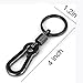 Lancher Key Chain with (2 Extra Key Rings and Gift Box) Carabiner car Keychain for Men and Women -Black