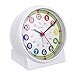 Tinload Analog Alarm Clock for Kids, Telling Time Teaching Design, Silent Non Ticking, Increasing Beep Sounds, Battery Operated Snooze and Light Functions