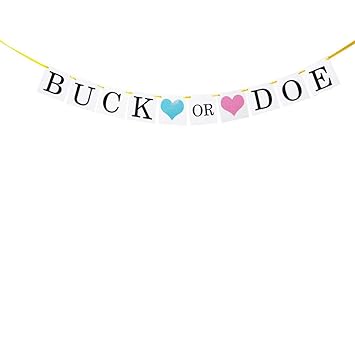 Amazon Com Buck Or Doe Banner For Baby Shower Party Decor Santonila