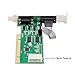 Syba 2 Port Industrial DB9 RS-232 Serial PCI Card - Serial COM Port RI +5V +12V - Molex Powered - WCH351 Chipset - 16C550 UART SD-PCI15039, Green