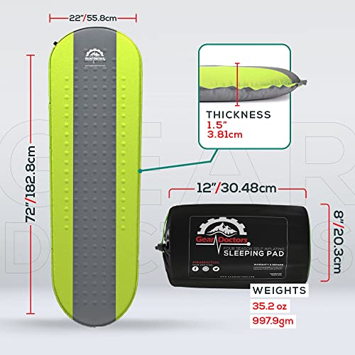 Gear Doctors Self Inflating Camping Sleeping Pad for Camping 4.3 R