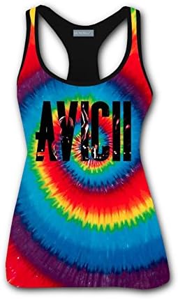 QPIMNHDALKZNDA Womens 3D Racerback Tops Avicii Logo Ladies Shoulder Tank Top Vest Blouse