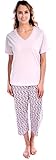 Pink Lady Women's Tank Top and Confetti Print Capri Pant Pajama Set