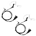 Lot 2 x Coodio Surveillance Earpiece Security Headset Bodyguard FBI [Covert Acoustic Tube] Mic Microphone For 1 Pin Motorola Talkabout 2 Way Radio Walkie Talkie