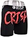 Mens Crisp Boxers Logo Underwear Briefs Black/Red