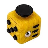 Fidget Dice Anti-anxiety and Depression Cube for Children and Adults (Yellow)