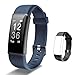 Lintelek Fitness Tracker HR, Activity Tracker with Step Counter, Heart Rate Monitor, Smart Watch with Sleep Monitor, Extra Replacement Band for Men Women Kids (Grey+ Black)