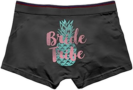 DACHEN Men's Performance Bride Tribe Pineapple Cotton Boxer Brief Underwear L Black