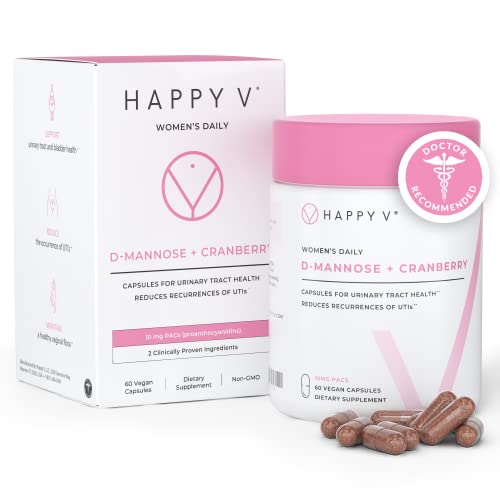 Dr. Formulated DMannose with Cranberry Pills for Women Happy V