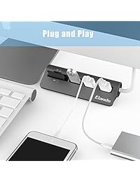 Elando USB C Hub, adaptador USB tipo C de aluminio con 3 USB 3.0 y 1 lector de tarjetas SD TF para MacBook Pro 2017, Dell XPS 13,  Chromebook y más