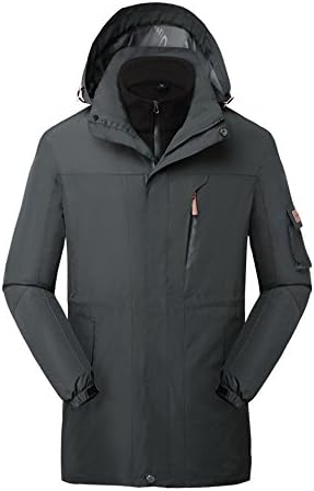 Men 3 in 1 Winter Fleece Outdoor Mountain Ski Snow Wind Water Proof Jacket Coats