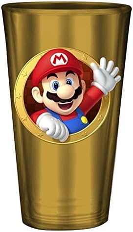 Just Funky Abysse Corp_GIFJFY007 Nintendo-Super Mario Molded Mustache Straw PVC Cup X1, Multi Colour