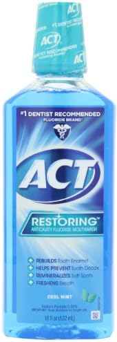 Act Restoring Mouthwash, Cool Splash Mint, 18-Ounce Bottle (Pack Of 4) (885440707098)