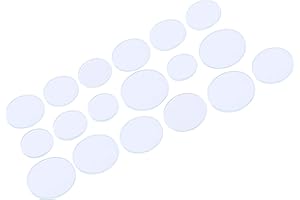 Watch Crystal Lens Glass 18Pcs Watch Glass Flat Crystal Transparent Lens Set Round Flat Watch Lens Set Round Flat Mineral Rep