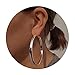 Large Hoop Earrings for Women - Big Hoop Earrings Gift for Women,idea Birthday Gift for Party,Daily, (Thick Silver)