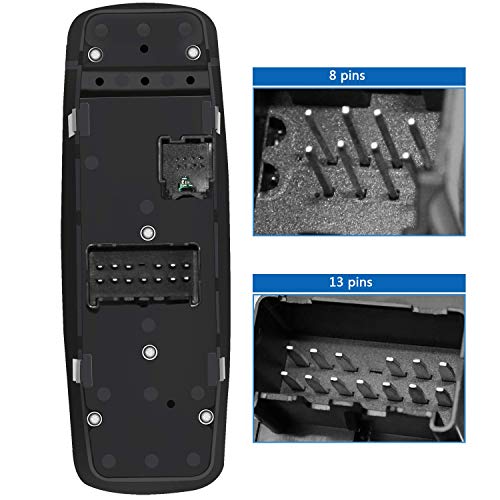 Front Driver Side Power Master Window Switch Compatible for 2009-2012 Dodge Journey 2008-2012 Dodge Nitro 2008-2012 Jeep Liberty Replace# 4602632AG - Thumbnail 5