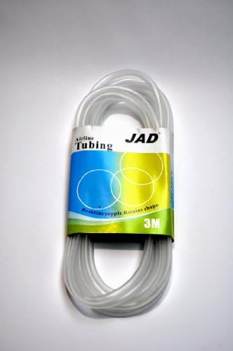 JAD Silicone Airline 20 Foot (6m), Flexible Aquarium or Pond Air Tubing