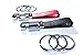 Mehr USB Flash Drives & Detachable Car Keychains, Genuine Leather Valet Key Chains, Black Red USB Gift Set