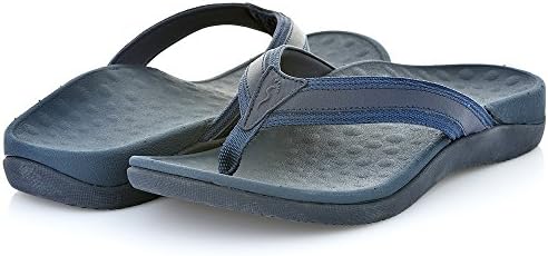 Footminders BALTRA Unisex Orthotic Arch Support Sandals (Pair) - Walking Comfort with Orthopedic Support (Men 10 - Women 11, Navy Blue)