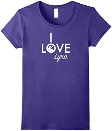 Womens I Love Lyra - Aerial Hoop Lyra Shirt Small Purple