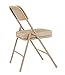 Premium Cushioned Portable Folding Chairs by National Public Seating – 3200 Series Upholstered, Heavy-Duty Foldable Chairs for Indoor & Outdoor Use – Set of 2, Comfortable & Durable, Beige