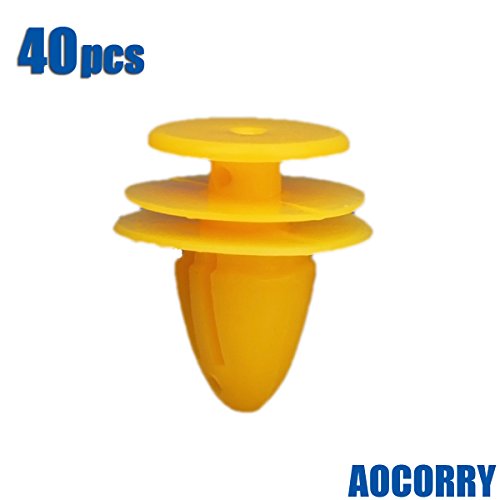 AOCORRY 40 Pcs Fender Liner Fastener Rivet Push Clips Retainer for Hyundai Accent Elantra Tucson Veloster Veracruz Kia Amanti Borrego Forte Optima Rio Rondo Sedona Sorento Soul Spectra Sportage