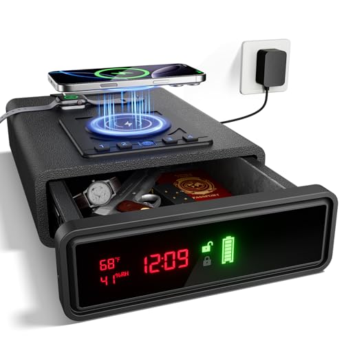 ORARAER Biometric Smart Gun Safe with Wireless Charging