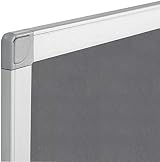 Q-Connect 1200x900mm Grey Felt Notice Board Aluminium Frame with Fixing Kit view 3