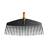 Fiskars Bladhark, gereedschapskop, 25 tanden, breedte: 50 cm, kunststof tanden, zwart/oranje, QuikFit, 1000642