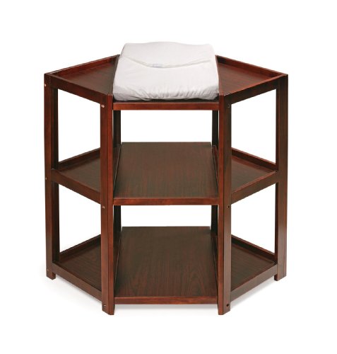 corner changing table grey