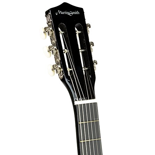 Martin Smith 38 Inch Acoustic Guitar, Black, With Case, Pick, Tuner, Strap, Extra Strings and 2