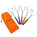 Valdo Home New Marshmallow Roasting Sticks Set of 5 Safe for Kids Extra Long 45’’ Telescoping Extendable Camping Cookware - Hot Dog, Smores Forks