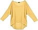 TOUQIANMAO Women's Sexy Long Batwing Sleeve Loose Pullover Casual Top Blouse T-Shirt