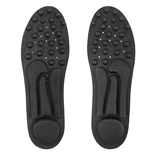 Massage Breathable Arch Support Shoe Insoles for Women and Men Health Flat Feet Heel Foot Pain Relief Anti-Gravity Comfortable Soft Sport Black