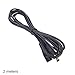 DZYDZR 2PCS 2 Meter 2.1mm x 5.5mm DC 12V Adapter Cable DC Plug Extension Cable Male to Female Black, for LED, CCTV, Car, Monitors, and More (6.6ft)