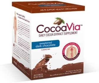 CocoaVia Dietary Supplement, Sweetened, Dark Chocolate, 30 Count by Cocoavia