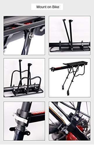 ANUSA Bicycle Luggage Carrier Cargo Rear Rack Shelf Cycling Seatpost Bag Holder Stand for 20-29 inch Bikes with Install Tools